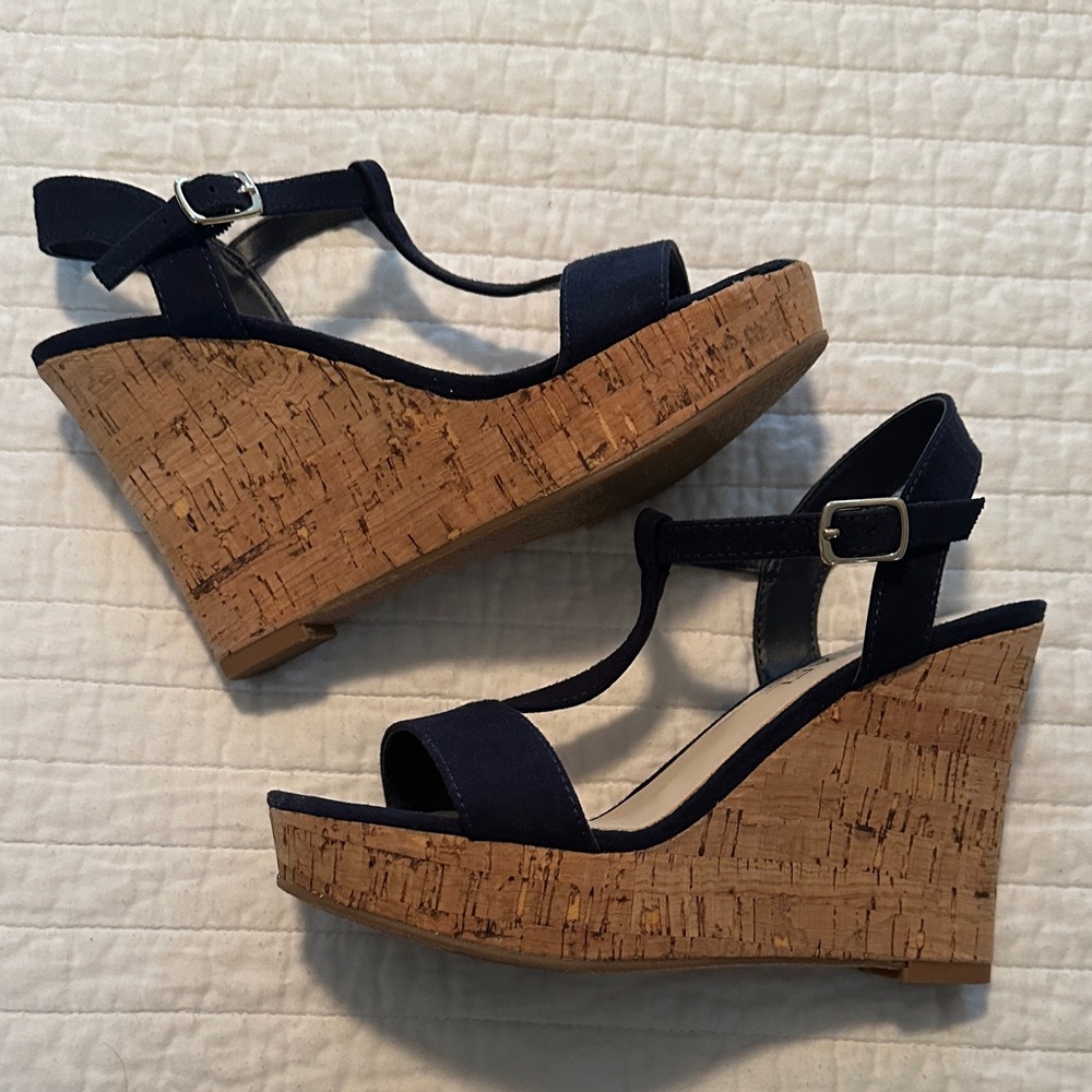 MICHAEL Michael Kors Navy Wedges